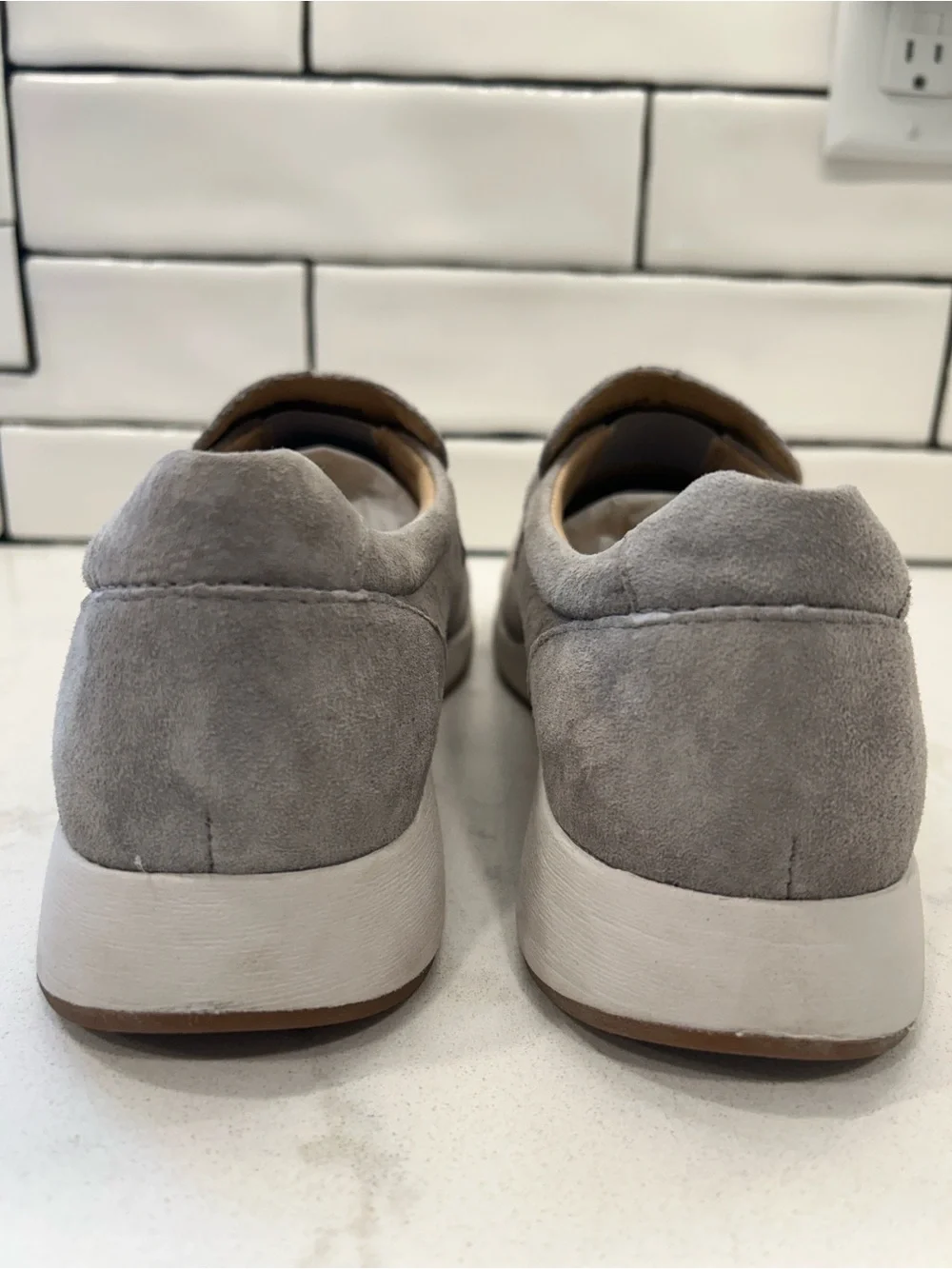 Dansko Clementine Slip-On Suede Leather Sneaker Light Grey